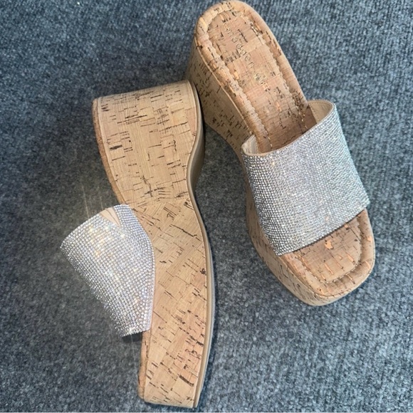 Steve Madden Rhinestone Platform Sandals - Picture 3 of 6